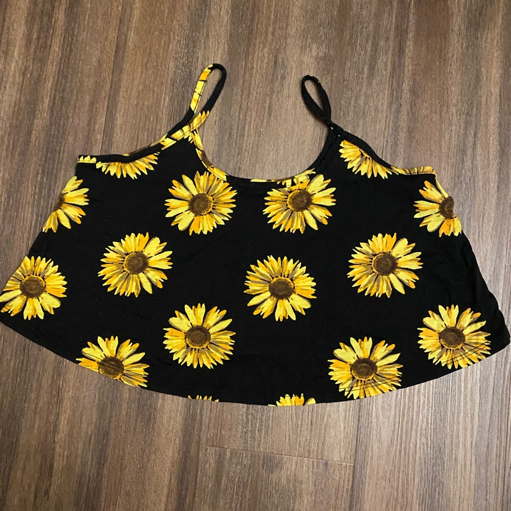 Sunflower flowy tank top